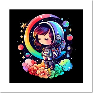 Space Dreamer - Chibi Girl Posters and Art